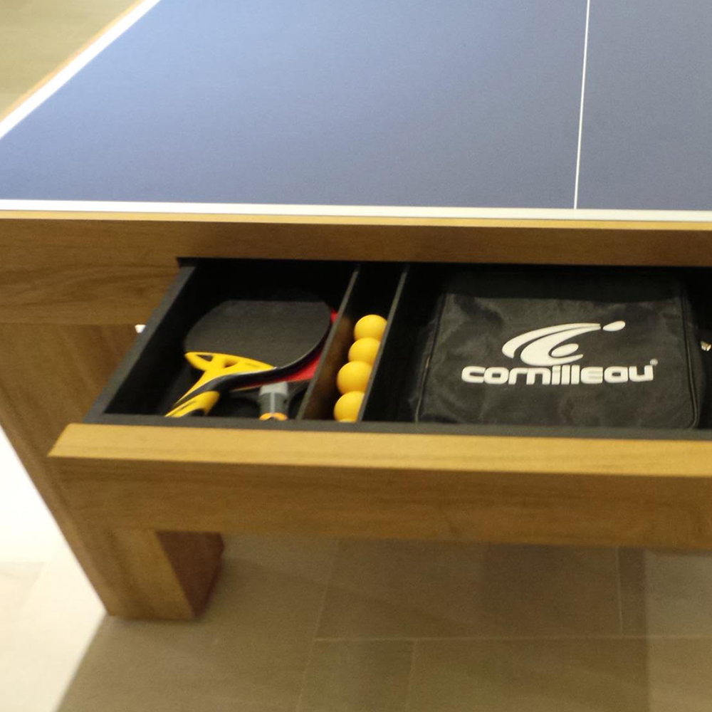 table de ping-pong rangement raquettes